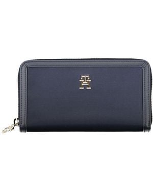 Tommy Hilfiger Chic Sustainable Wallet With Secure Zip - Blue