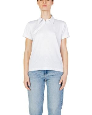 Blauer White Polyester Tops & T - Blue