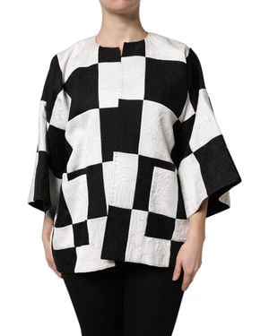 Dolce & Gabbana Patchwork Jacquard Blazer Jacket - Black