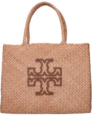 Tory Burch Pink Leather Shoulder Bag - Brown