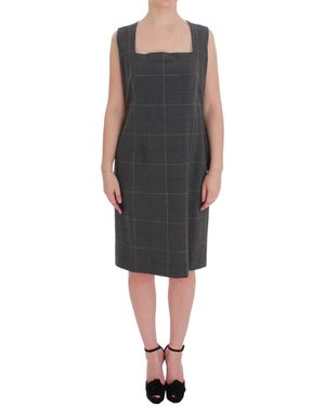 Bencivenga Elegant Chequered Cotton-Blend Suit Set - Black