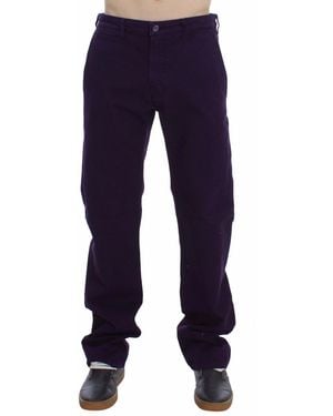 Gianfranco Ferré Purple Cotton Stretch Purple Fit Pants