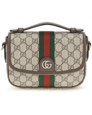 Gucci Beige Fabric Handbag - Gray