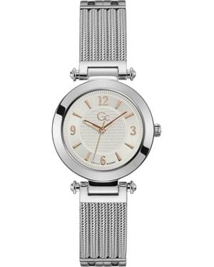 Gc Silver Stainless Steel Watch - Metallic