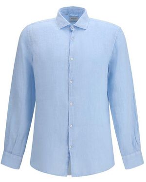 Brooksfield Blue Linen Shirt