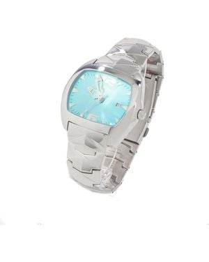 Chronotech Silver Steel Watch - Blue