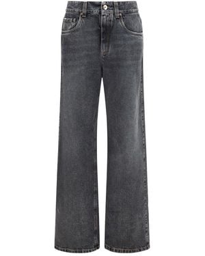 Brunello Cucinelli Gray Cotton Straight
