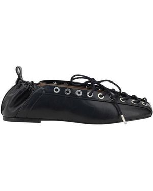 Ganni Black Polyethylene Ballet Flats