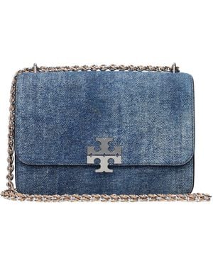 Tory Burch Blue Leather Shoulder Bag