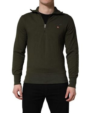 Aeronautica Militare Militarygreen Halfzip Sweatshirt Jumper - Black