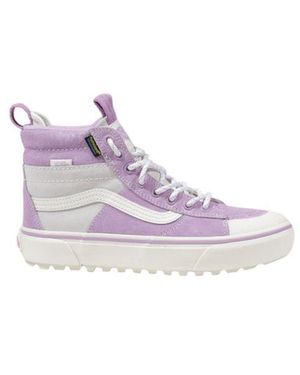 Vans Purple Leather High Top Trainers