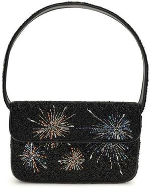 STAUD Multicolour Rayon Shoulder Bag - Black