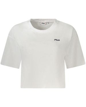 Fila Crop Top Short Sleeves - White