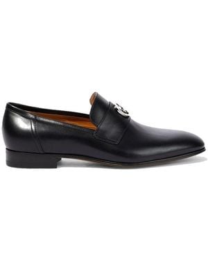 Gucci Interlocking G Leather Loafers - Black
