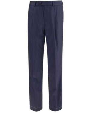 Brunello Cucinelli Blue Wool Oves Aries Dress Pants