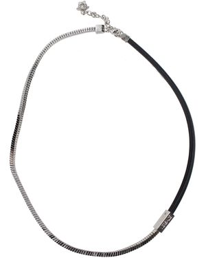 Versace Grey Metal Necklace - Metallic