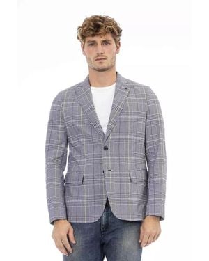 DISTRETTO12 Blue Polyester Blazer - Gray