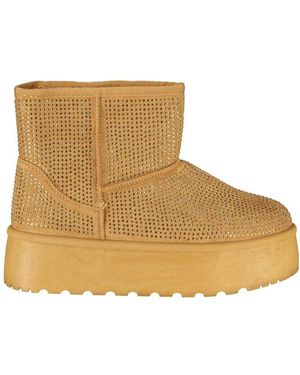 Laura Biagiotti Marrone Polyester Boot - Natural