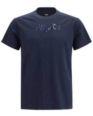 Fendi Blue Cotton T