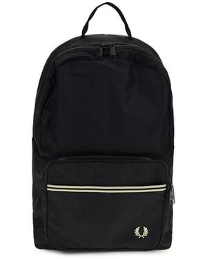 Fred Perry Black Nylon Backpack
