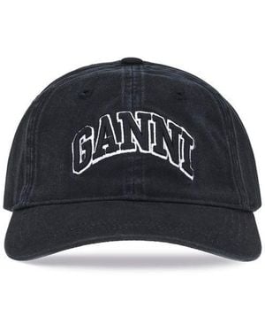 Ganni Logo Baseball Cap - Blue