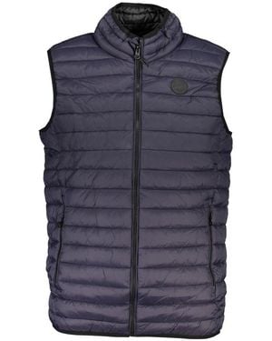 Gianmarco Venturi Blu Poliammide Men's Gilet - Blue