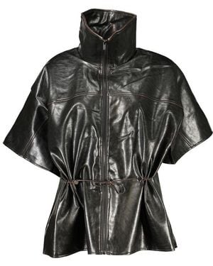 Desigual Black Polyurethane Jumper