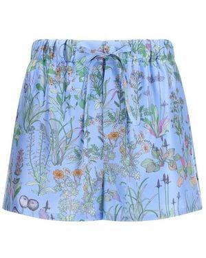 Gucci Blue Silk Shorts