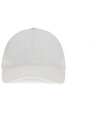 Dolce & Gabbana White Cotton Cap (baseball Hat)