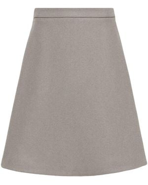 Ami Paris Knitted Midi Skirt - Gray