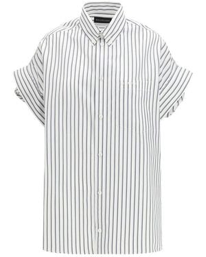 Balenciaga Cuffed Sleeve Shirt - White