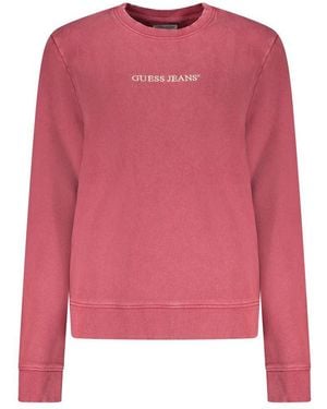 Guess Red Cotton Sweatshirt - Pink