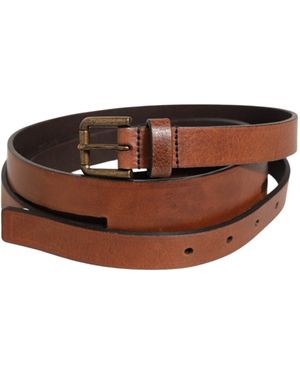 Dolce & Gabbana Leather Buckle Belt - Brown