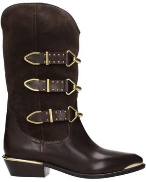 Isabel Marant Brown Leather Ankle Boots