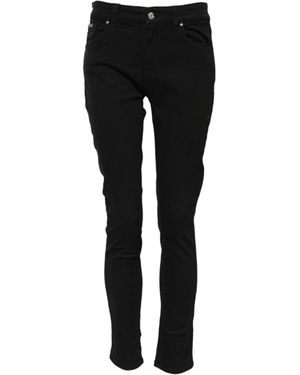 Dolce & Gabbana Black Cotton Skinny Mid Waist Denim Jeans