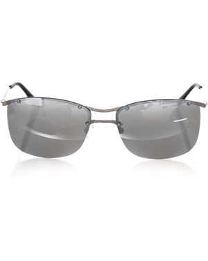 Frankie Morello Sleek Clubmaster Sunglasses - Grey