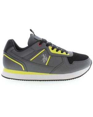 U.S. POLO ASSN. Grey Polyester Trainer - Green