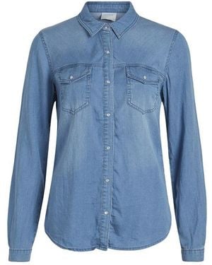 VILA CLOTHES Cotton Sweater - Blue