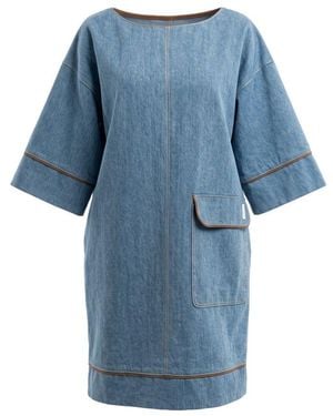Trussardi Blue Cotton Dress
