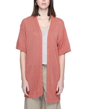Jacqueline De Yong Red Recycled Cotton Cardigan - Pink