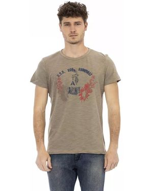 TRUSSARDI ACTION "green Cotton Men T