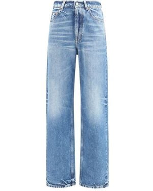 Saint Laurent Blue Cotton Relaxed Fit Jeans
