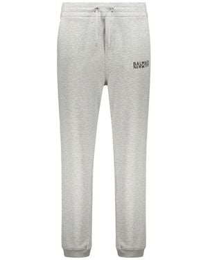 Balmain Logo Jogging Pants - Gray