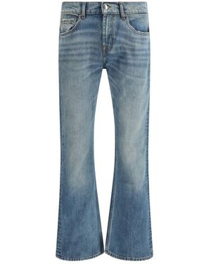 7FOR Blue Cotton Bootcut Jeans