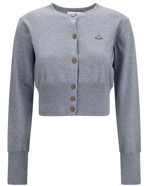 Vivienne Westwood Grey Cotton Cardigan - Blue