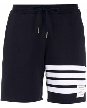 Thom Browne 4-Bar Stripe Track Shorts - Blue