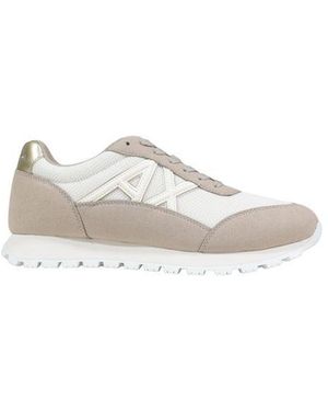ARMANI EXCHANGE Beige Polyester Athletic Sneakers - White