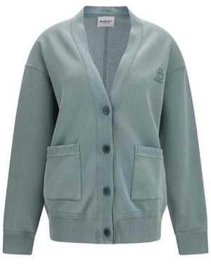Isabel Marant Gray Cotton Cardigan - Blue