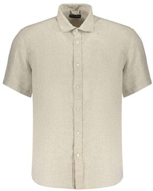 North Sails Beige Linen Men's Shirt - Natural