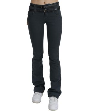 John Galliano Chic Mid Waist Slim Flared Denim - Black